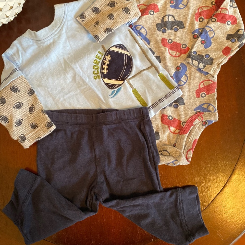 Carters Bundle Outfit pants long sleeve shirt onesie Size 6 months